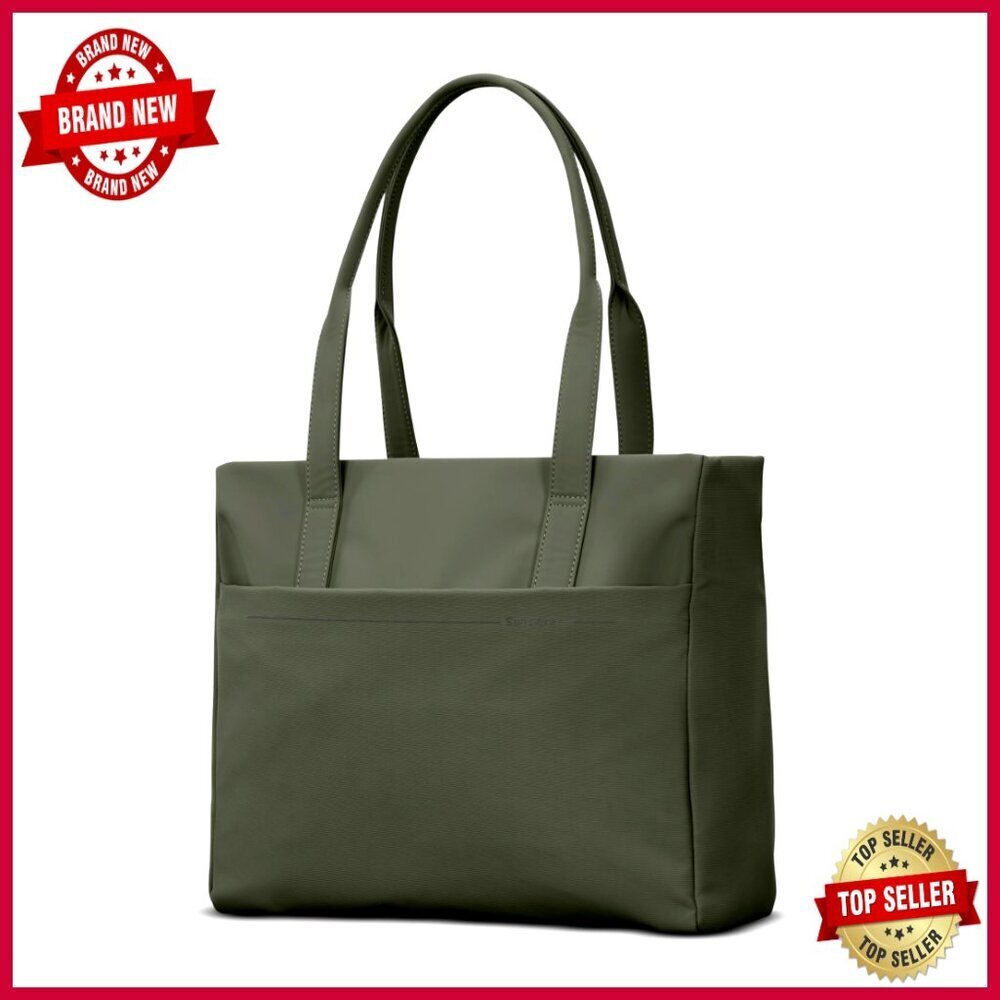 Structured Tote Bag with Zippered Pockets and Trolley Pass Through